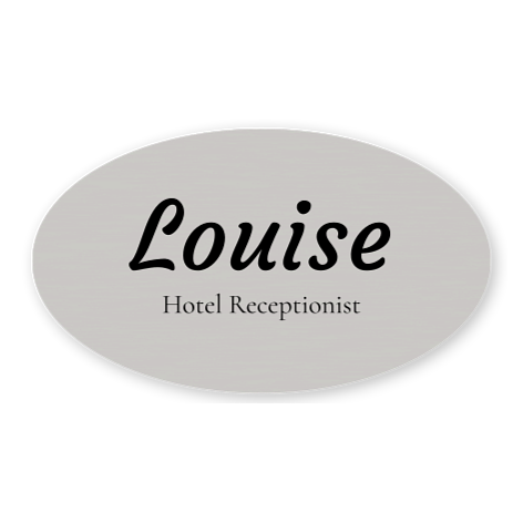 Name Badge - 59x34 mm - Brass - Signomatic.co.uk