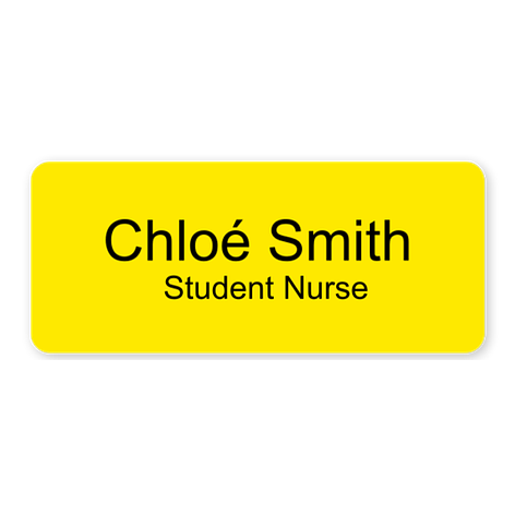Name Badge - 76x32 mm - Engraved Plastic - Signomatic.co.uk