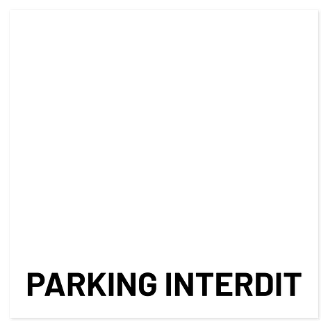 Panneau parking - Parking interdit - Plastique rigide - 200x200 mm - Plaqueomatic.fr