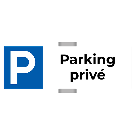 Panneau parking privé​ - Aluminium - Fixation de poteau - Plaqueomatic.fr