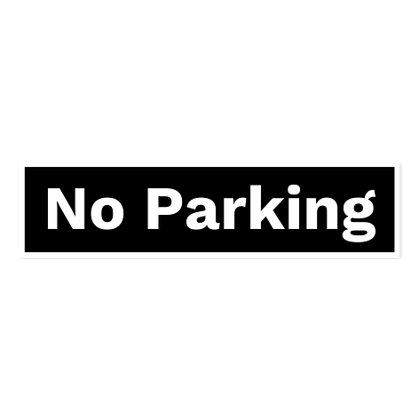 Personalised private parking signs - Vinyl - 200x50 mm -Signomatic.co.uk