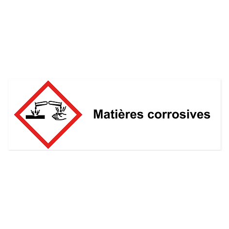 Autocollant avec pictogramme de danger – 300x100 mm – conforme au règlement CLP – plaqueomatic.fr