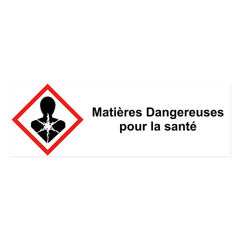 Autocollant avec pictogramme de danger – 300x100 mm – conforme au règlement CLP – plaqueomatic.fr
