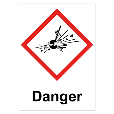Autocollant avec pictogramme de danger – 150x210 mm – conforme au règlement CLP – plaqueomatic.fr