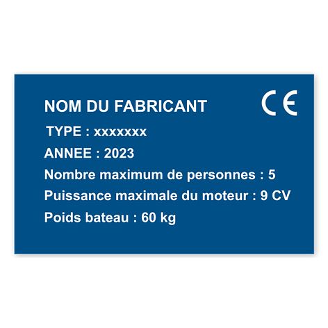 Plaque d'identification - Plastique gravé - 100x60 mm - Plaqueomatic.fr