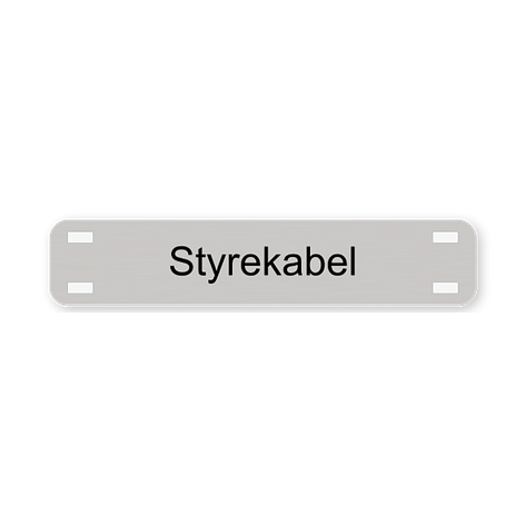 Kabelmerking - rustfritt stål - Lag selv - 75x15 mm - Skiltmax.no