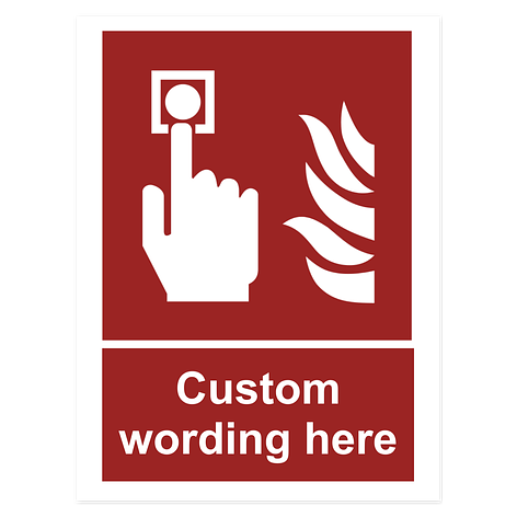 Fire Safety Signs - Fire Alarm Call Point - Vinyl - 150x200 mm - Signomatic.co.uk