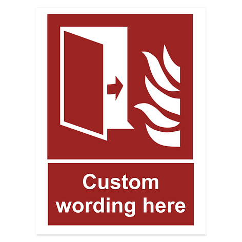 Fire Safety Signs - Fire Protection Door - Vinyl - 150x200 mm - Signomatic.co.uk