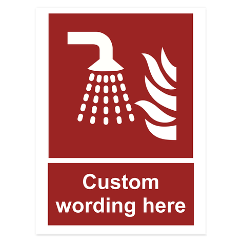 Fire Safety Signs - Water Fog Applicator - Vinyl - 150x200 mm - Signomatic.co.uk