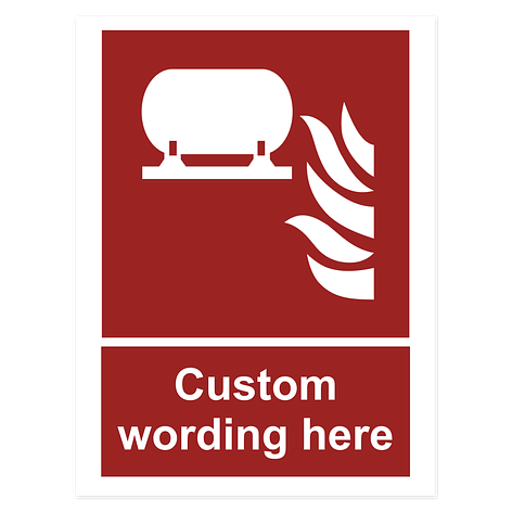 Fire Safety Signs - Fixed Fire Extinguishing Installation - Vinyl - 150x200 mm - Signomatic.co.uk