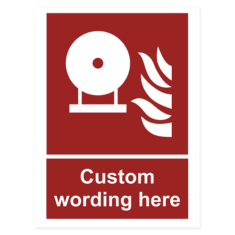 Fire Safety Signs - Fixed Fire Extinguishing Bottle - Vinyl - 150x200 mm - Signomatic.co.uk