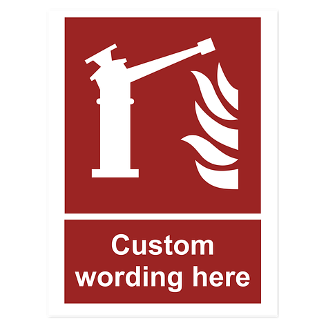 Fire Safety Signs - Fire Monitor - Vinyl - 150x200 mm - Signomatic.co.uk