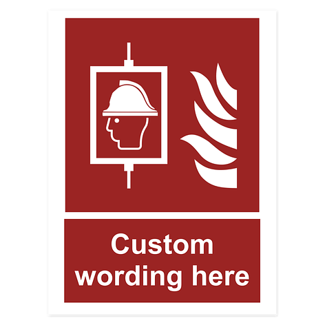 Fire Safety Signs - Firefighter's Lift - Vinyl - 150x200 mm - Signomatic.co.uk