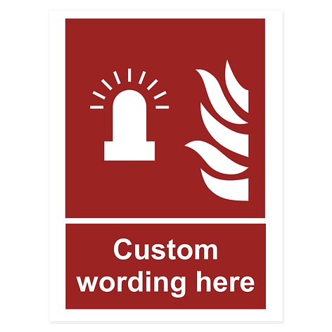Fire Safety Signs - Fire Alarm Flashing Light - Vinyl - 150x200 mm - Signomatic.co.uk