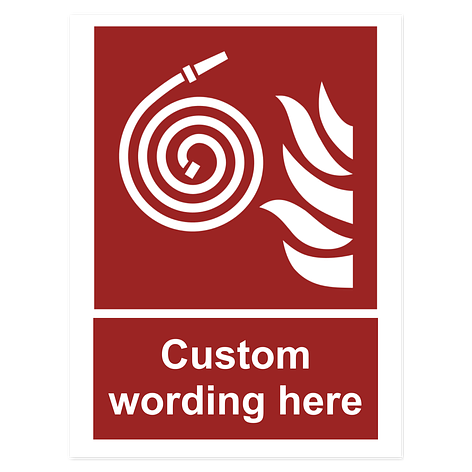 Fire Safety Signs - Unconnected Fire Hose - Vinyl - 150x200 mm - Signomatic.co.uk