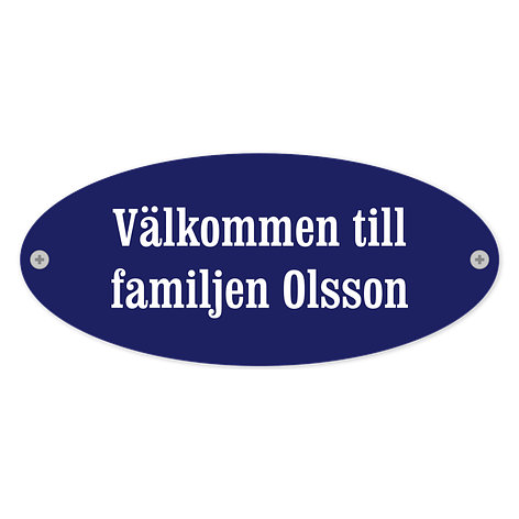 Välkommen skylt - Egen design - 180x80mm - skyltmax.se