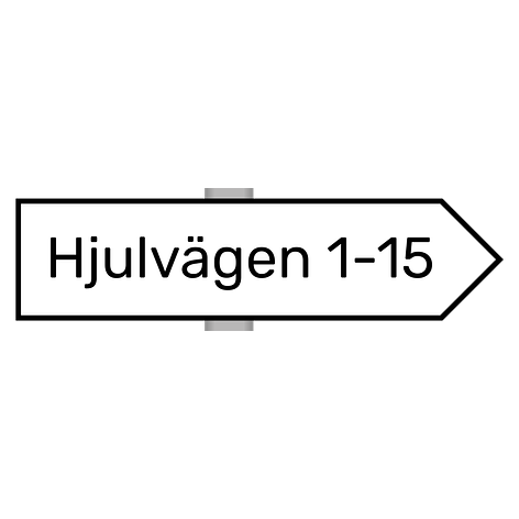 Gatuskylt - Egen design - Aluminium - 600x150 mm - skyltmax.se