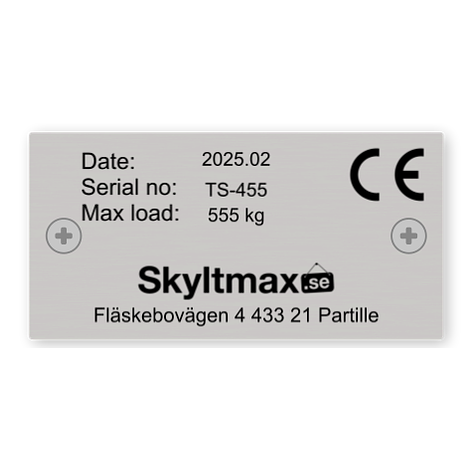 Rostfri skylt - 60x30 mm - Skyltmax.se