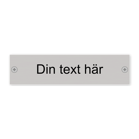Rostfri skylt - 100x25 mm - Egen design - Skyltmax.se
