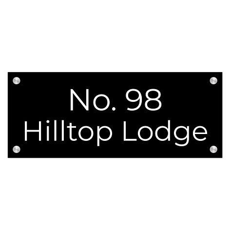 House Sign - Aluminium - 300x120 mm - Signomatic.co.uk