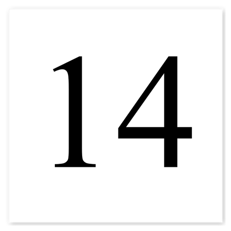 House Number Signs - Design online - Aluminium - 80x80 mm - Signomatic.co.uk