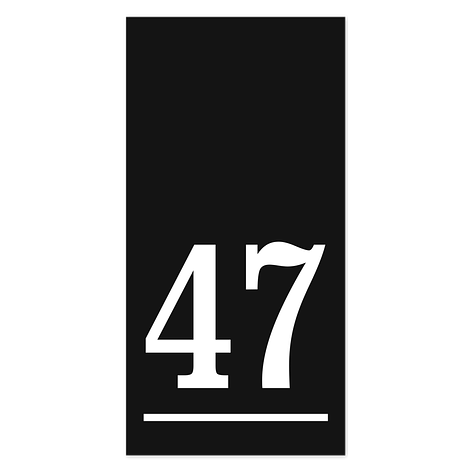 Engraved House Number Signs - Design online - 100x200 mm - Signomatic.co.uk