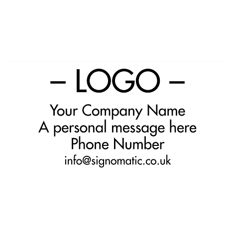 Van Decals - Car Lettering - Self Adhesive Vinyl - 600x300 mm - Signomatic.co.uk