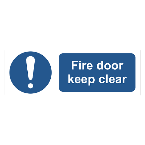 Emergency Exit Sign - Fire Door - 450x150 mm - Signomatic.co.uk
