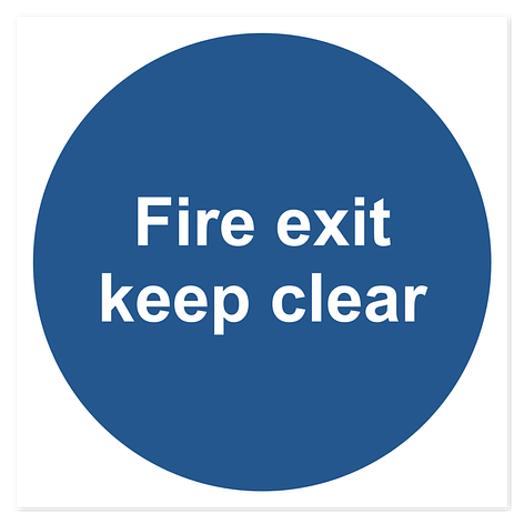 Emergency Exit Sign - Fire Exit - 150x150 mm - Signomatic.co.uk