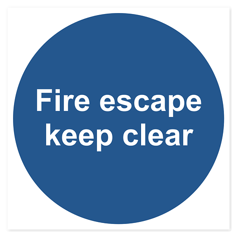 Emergency Exit Sign - Fire Door - 150x150 mm - Signomatic.co.uk