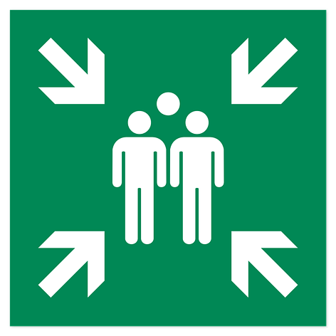 Emergency Sign - Assembly Point - 200x200 mm - Signomatic.co.uk