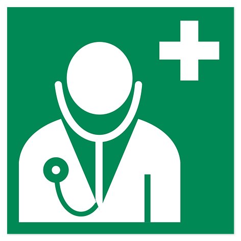 First Aid Sign - Doctor - 200x200 mm - Signomatic.co.uk