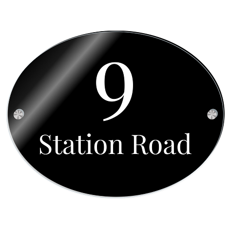 House signs - Personalised - Acrylic/aluminium - 300x230 mm Signomatic.co.uk