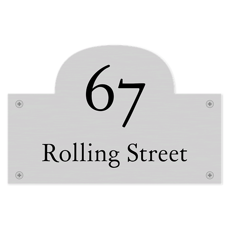 House Sign - Aluminium - 200x130 mm - Personalised - Signomatic.co.uk
