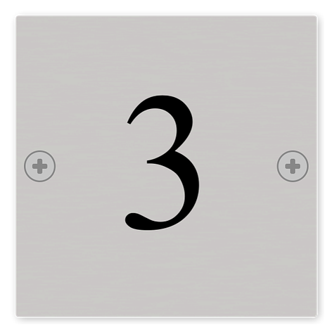 House Number Signs - Design online - Stainless Steel - 50x50 mm - Signomatic.co.uk