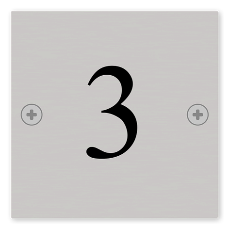 House Number Signs - Design online - Stainless Steel - 50x50 mm - Signomatic.co.uk
