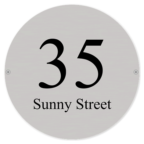 House Number Signs - Design online - Stainless Steel - 150x50 mm - Signomatic.co.uk