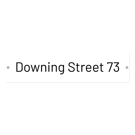 Custom House Number Signs - Design online - Engraved Plastic - 250x60 mm - Signomatic.co.uk