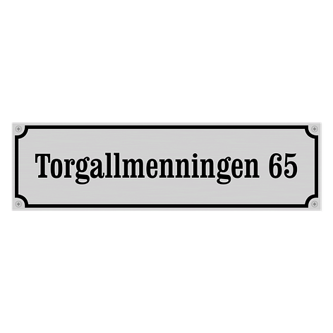 Husskilt - Lage skilt selv - Aluminium - 350x100 mm - Skiltmax.no