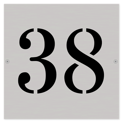 Plaque maison numero - Acier inoxydable - 160x160 mm - Plaqueomatic.fr