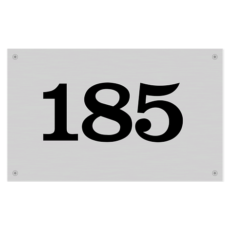 Husnummerskilt i aluminium - 290x178 mm - Skiltmax.no
