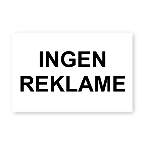 Skilt til systempostkasser - Hvit/svart - 38x25 mm - Skiltmax.no