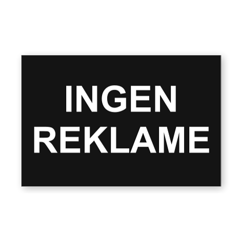 Skilt til systempostkasser - Svart/hvit - 38x25 mm - Skiltmax.no