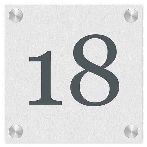 Plaque de numéro de maison en acrylique avec verre dépoli - Plaqueomatic.fr