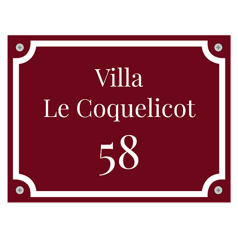 Plaques de maison personnalisées - Aluminium avec impression - 200x150 mm - Plaqueomatic.fr