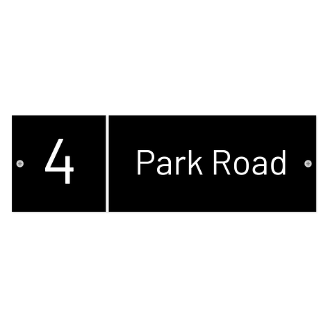 Personalised House Name Plate - Aluminium - 300x95 mm - Signomatic.couk