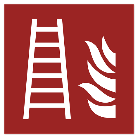 Panneau de sécurité incendie - Échelle d'incendie - Plaqueomatic.fr