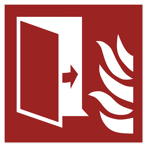 Panneau de sécurité incendie - Porte coupe feu - ISO 7010