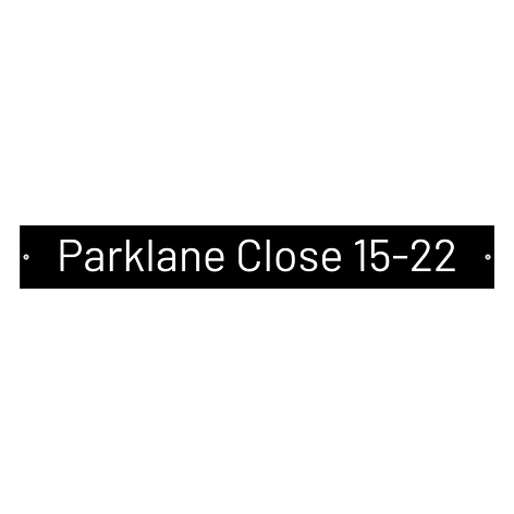 Street sign - Black/white - Aluminium - 800x60 mm - Signomatic.co.uk