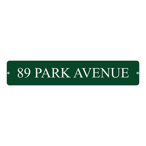 Aluminium Street sign - Green/White - 400x80 mm - Signomatic.co.uk